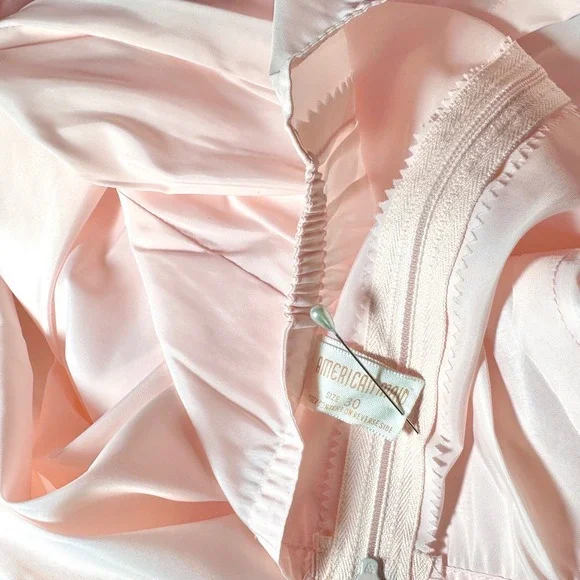 60s Vintage Pink‎ Half Slip Skirt Small | Swishy Nylon Petticoat Lingerie - Picture 7 of 7